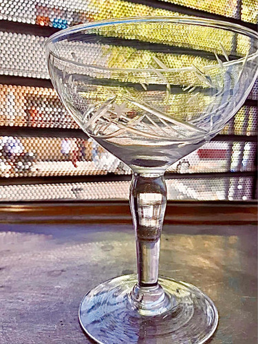 Juego De 11 Copas Sidra Champagne Talladas Antiguas
