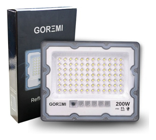 GRM Refletor Solar A Prova D'agua 200w Luz Branca 6500k Cor da carcaça Preto Cor da luz Branco-frio