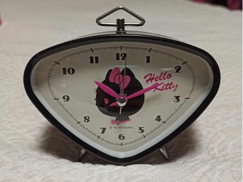 Reloj De Mesa  Despertador  Analógico Hello Kitty Negro  