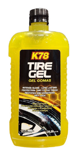 K78 Tire Gel Brillante Para Cubiertas Neumaticos Gomas