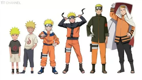 Naruto, altura dos personagens ( Time 7) 