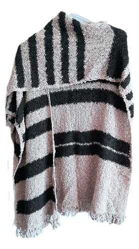 Ruana Poncho Hecho A Mano.nueva.t.l/xl.Ășnica.