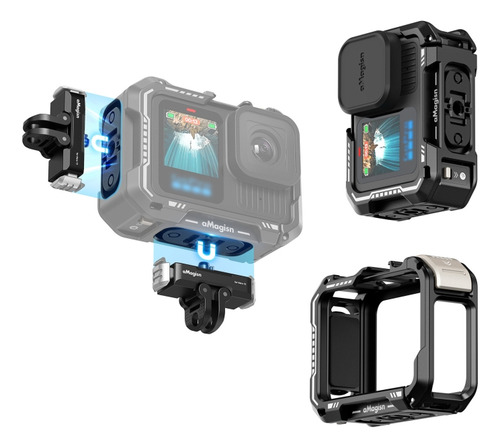 Amagisn Upgrade Ver Metal Rabbit Cage For Gopro Hero