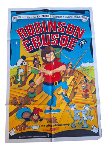 Poster Afiche Cine Dibujos Animados Robinson Crusoe *
