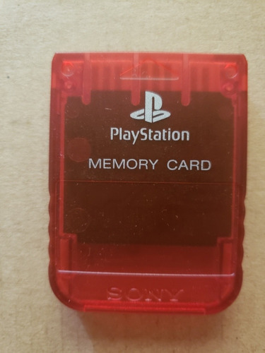 Memory Cart Ps1 Original Color Rojo