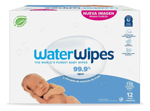 Waterwipes Toallitas Húmedas Bio Mega Value Box 12x60uds