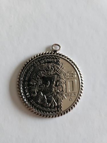 Moneda Mexicana Con Engarce