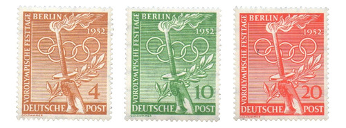 Sello Alemania Berlin Juegos Olímpicos De Helsinki 1952 Mnh