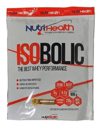Whey Isobolic Zero Açúcar Refil 900g Nutrihealth - Sabores