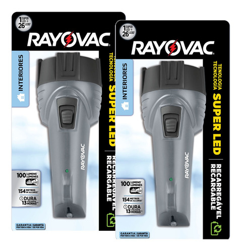 02 Lanternas Interiores Super Led Big Rayovac