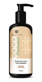 Óleo De Coco Nucifera Fracionado 150ml Wellife