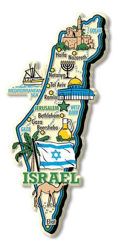 Iman Mapa Pais Gigante Israel Por Classic Magnets Recuerdos
