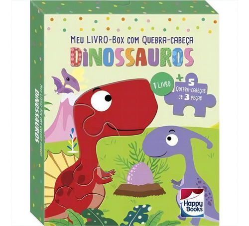 Meu Livro-box Com Quebra-cabeça - Dinossauros - 1ªed.(2022), De Brijbasi Art Press. Editora Happy Books Br, Capa Mole, Edição 1 Em Português, 2022