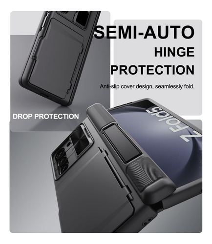 Capa Para Samsung Galaxy Z Fold 5 Sixbox Com Suporte E Cartã