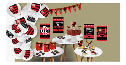 Festa Flamengo- Kit Decorativo Só Um Bolinho