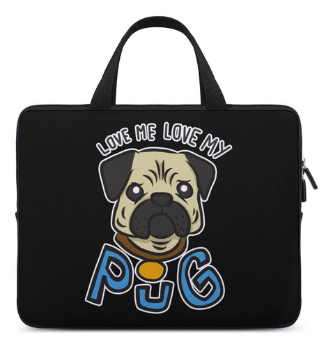 Love Me My Pug Laptop Tote Bag Maletin Computadora Bolso 10