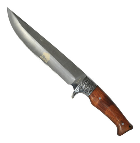 Cuchillo Caza Acero Inoxidable Hoja 19,5 Cm Mango Madera