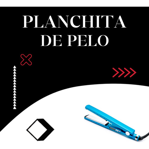 Plancha De Pelo Cabello Alisador Planchita Nano Tecnología Azul