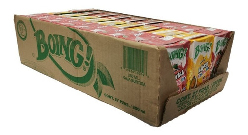 Jugo Boing 250 Ml Caja Con 27 Pzs Sabores Surtidos A Elegir