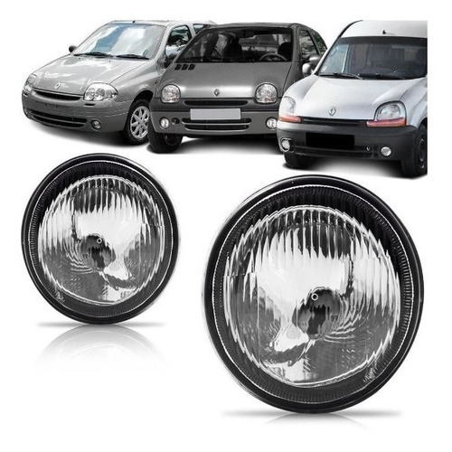 Farol Milha Clio Kangoo Twingo 99/02 Par + Par De Lâmpada