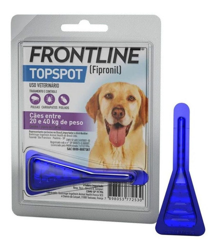 Merial Antipulga/carrapato P/cães 20-40kg Frontline Topspot