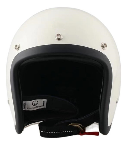 Casco Vintage Cafe Racer Peso Ligero Shell Casco De Fibra