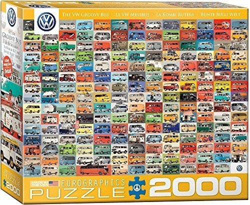 Eurographics Volkswagen Groovy Bus Collage Puzzle (2000 Piez