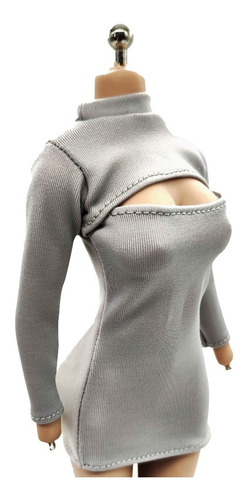 Ropa Para Muñecas Tbleague Phicen Y 1/6 Vestido 1 Pieza Gris