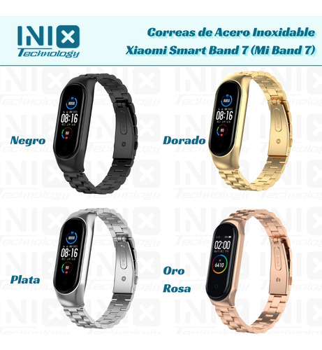 Correa De Acero Inoxidable Para Xiaomi Mi Band Envío Rápido