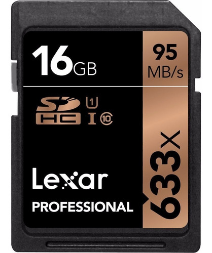 Memoria Sd Lexar Profesional De 16 Gb 633x 95 Mb/s C10 Lelab