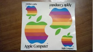 Apple Plancha Stickers Calcomanias Vintage Sin Uso