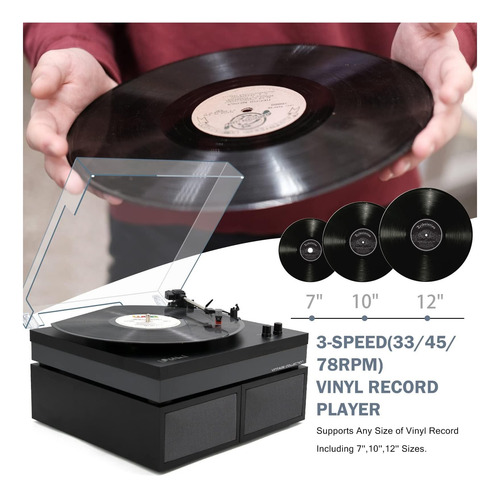 Reproductor De Discos De Vinilo Con Altavoces Estereos De De