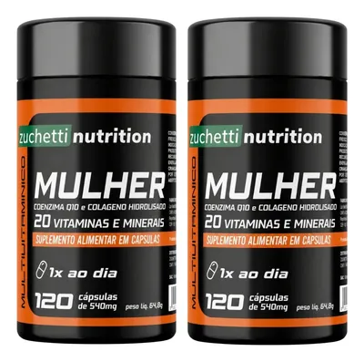 Multivitaminico Mulher Kit 2 Potes Polivitaminico Az Mulher Sem Sabor