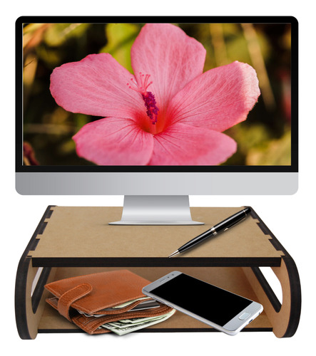 Suporte Base P/ Monitor Tela Pc Organizador Mesa Ergonômico