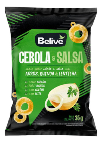 Snack Multigrãos Sabor Cebola E Salsa Belive 35g