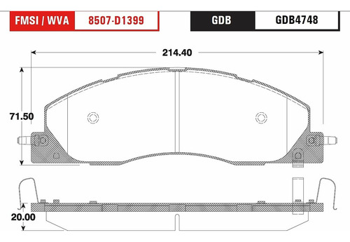 Balatas Bajos Metales Del P/ Ram 3500 V8 6.4l 14/17 Trw