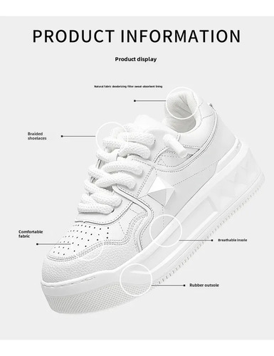 Zapatillas Casuales Transpirables Para Hombre, Zapatos Blancos De Verano