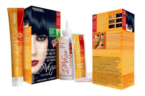 Imagen 5 de 9 de Tinte Permanente En Crema, 2.8 Negro Azulado Pc