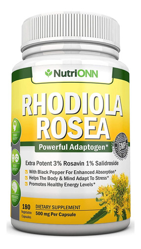 Suplemento Rhodiola Rosea - 500 Mg - Unidad a $1061