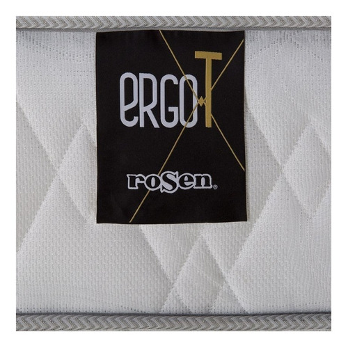 Imagen 4 de 4 de Colchón 2 plazas de resortes Rosen Ergo-T blanco - 150cm x 190cm x 23cm