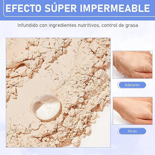 Base Maquillaje Polvo Compacto Fijador Matte 3pcs
