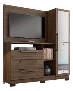 Mueble Tv Cómoda Cajonera 1 Puerta Con Espejo - Nt5055