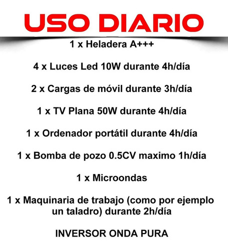 Imagen 3 de 7 de Kit Solar Must Casa Campo 5600watts/dia Inverter 3kw/6kw M8