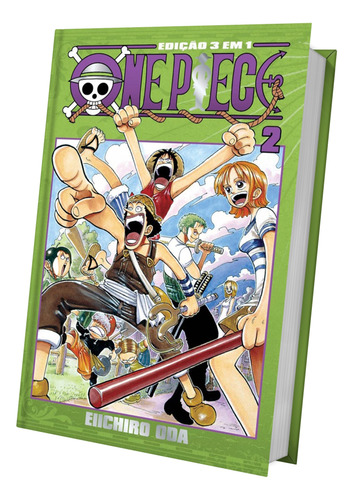 One Piece 3 Em 1 Mangá Vol. 2 Ao 4 - Kit Nova Coleção Panini