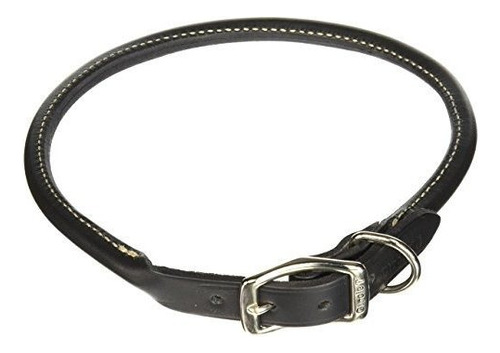 Cuello Redondo Para Perro Dcp120620blk De Cuero Para Mascota Color Negro N/a Tamaño Del Collar M