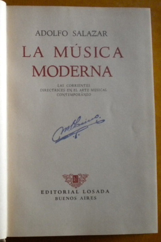 Salazar Adolfo / La Música Moderna. Las Corrientes Directric