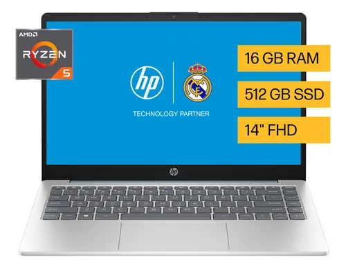 Portátil HP 14-em0021la AMD Ryzen 5 16 GB RAM 512 GB SSD 14" FHD Windows 11 Home