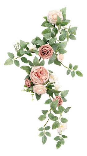Guirnalda De Flores Artificiales Para Decoración De Rosa
