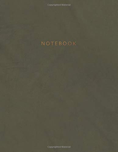 Notebook Beautiful Dark Greyolive Green Leather Style With G