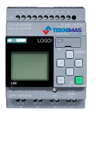 Logo V8 Clp Siemis 6ed1052-1md08-0ba1 12/24rce 8di 4do/4ai